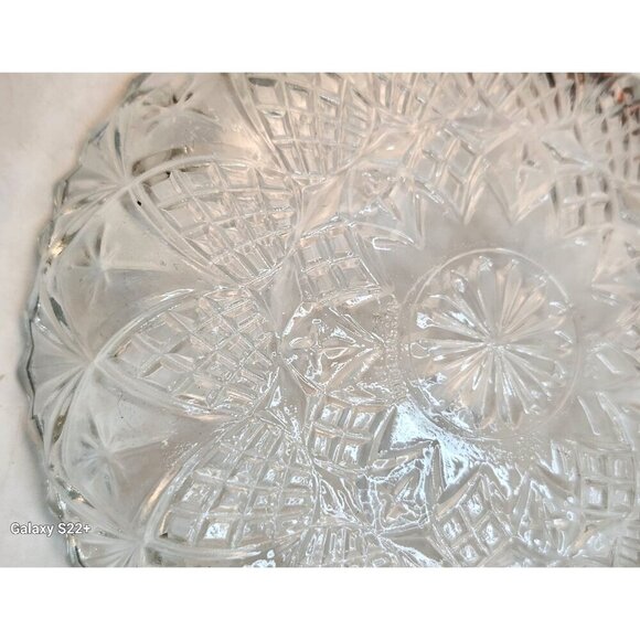 Rare! Vintage Indonesia, FNG PINEAPPLE STAR GLASS Bowl  5.5" diameter Great Cond - Picture 9 of 9